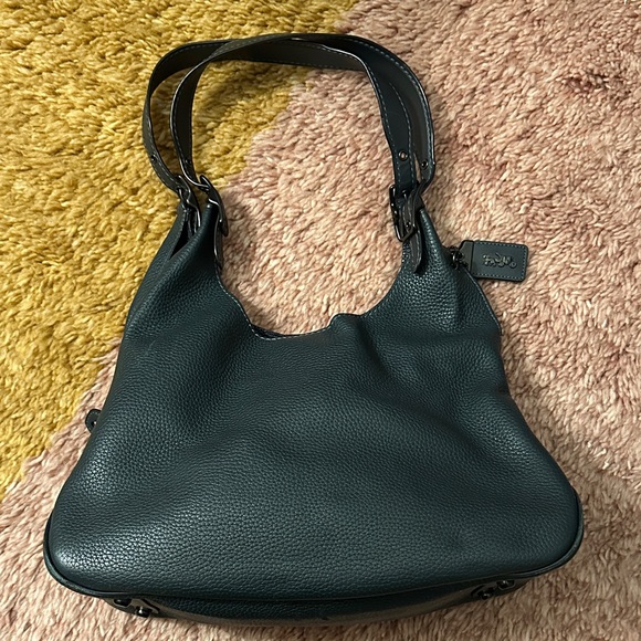 Coach dark green Leather Handbag - Picture 2 of 9